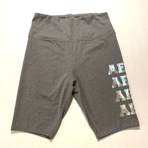 AERO Biker Shorts High-rise Gray Large Logo Junior XL NWOT‎